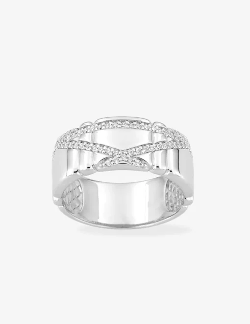 Bague fantaisie Argent 925‰ rhodié & oxydes de zirconium SO OR