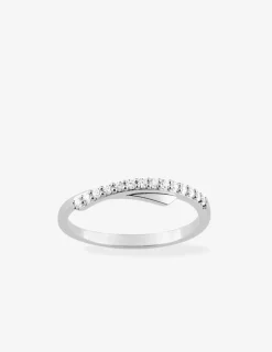Bague fantaisie argent rhodié 925 ‰ et oxyde de zirconium SO OR