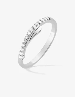 Bague fantaisie argent rhodié 925 ‰ et oxyde de zirconium SO OR