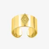 Bague fantaisie en acier doré taille ajustable SO OR