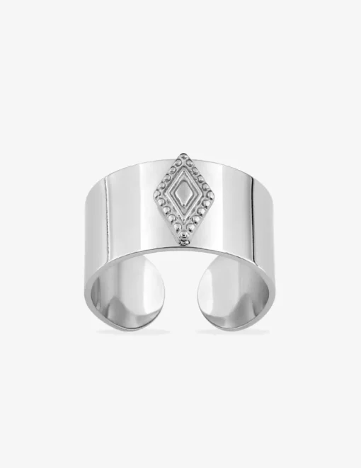 Bague fantaisie en acier taille ajustable SO OR
