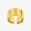 Bague fantaisie en acier doré taille ajustable SO OR