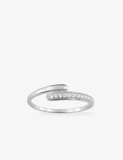 Bague fantaisie en or blanc 375 ‰ oxyde de zirconium SO OR
