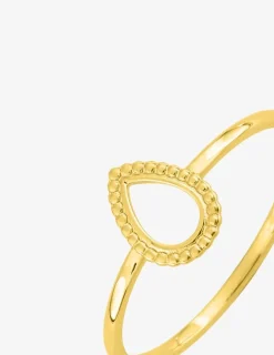 Bague fantaisie en or jaune 750 ‰, motif amande SO OR