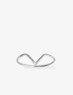 Bague fantaisie motif triangulaire argent rhodié 925 ‰ SO OR