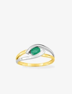 Bague fantaisie or 375‰ et émeraude SO OR