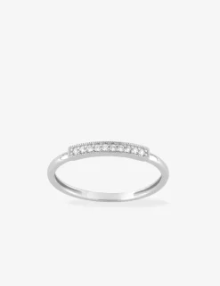 Bague fantaisie or blanc 375 ‰ oxyde de zirconium SO OR