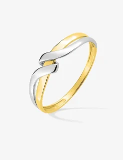 Bague fantaisie or jaune 750 ‰ et rhodium SO OR