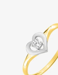 Bague fantaisie or jaune 750 ‰, oxyde de zirconium et rhodium SO OR