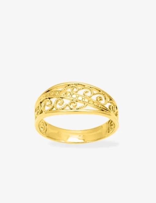 Bague filigrane plaqué or SO OR