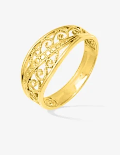 Bague filigrane plaqué or SO OR