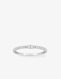 Bague fine Argent 925‰ rhodié & oxydes de zirconium SO OR