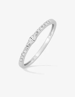 Bague fine Argent 925‰ rhodié & oxydes de zirconium SO OR