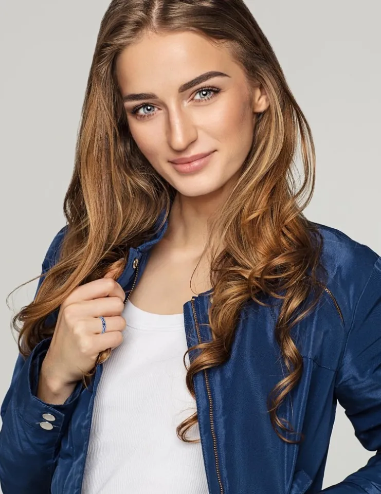 Bague fine Confidence Or blanc 375‰ et laque bleue SO OR