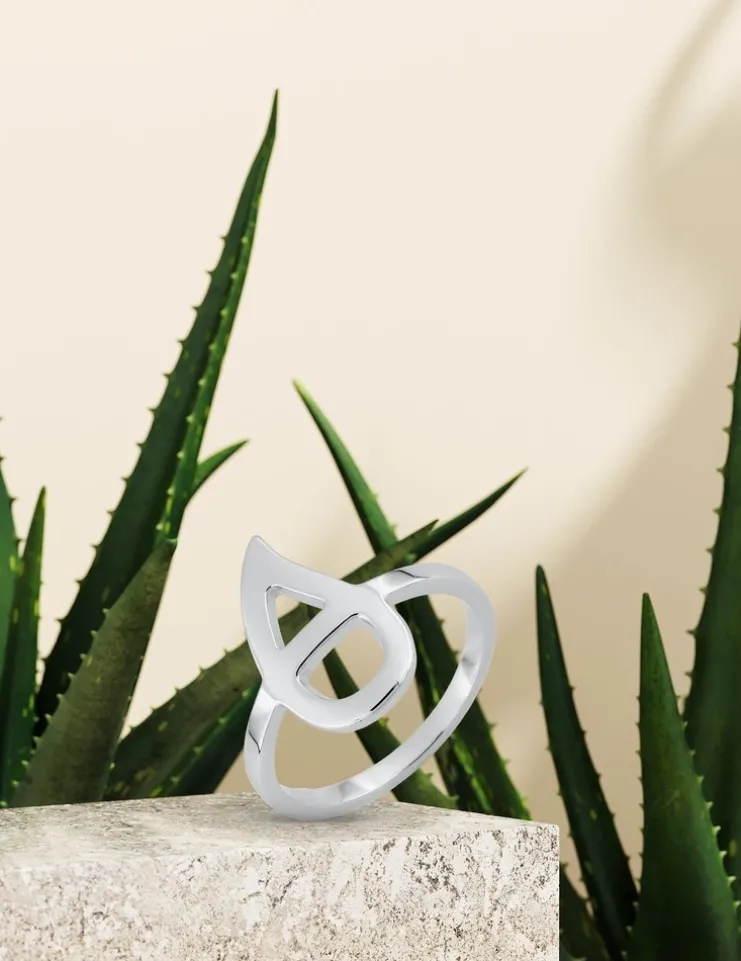 Bague Graphique en argent SO OR