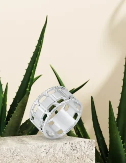 Bague Graphique en argent SO OR