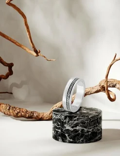 Bague homme en argent 925 ‰ rhodié, motif épis SO OR