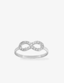 Bague infini argent rhodié 925 ‰ et oxyde de zirconium SO OR