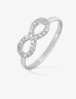 Bague infini argent rhodié 925 ‰ et oxyde de zirconium SO OR