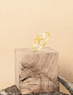 Bague infini en or jaune 375 ‰ SO OR