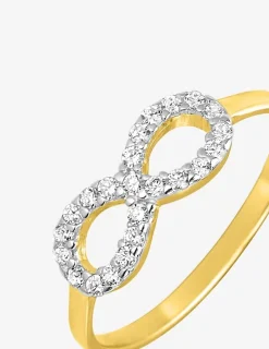 Bague infini plaqué or, rhodium et oxydes de zirconium SO OR