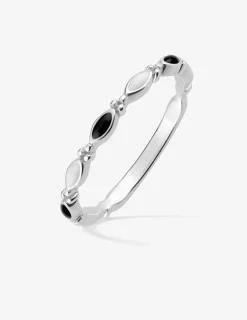 Bague losanges argent 925‰ rhodié et laque SO OR