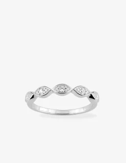 Bague losanges argent 925‰ rhodié et oxydes de zirconium SO OR