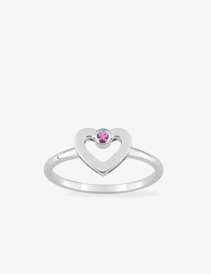 Bague Love or blanc 750‰ et saphir rose SO OR