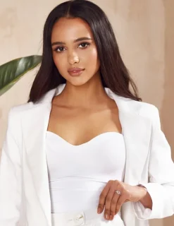 Bague Love or blanc 750‰ et saphir rose SO OR