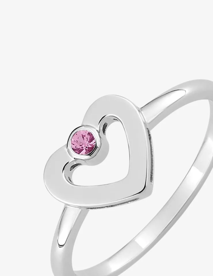 Bague Love or blanc 750‰ et saphir rose SO OR