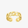 Bague maillons acier doré SO OR