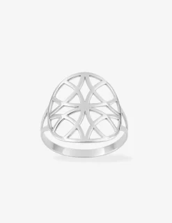 Bague mandala argent rhodié 925 ‰ SO OR