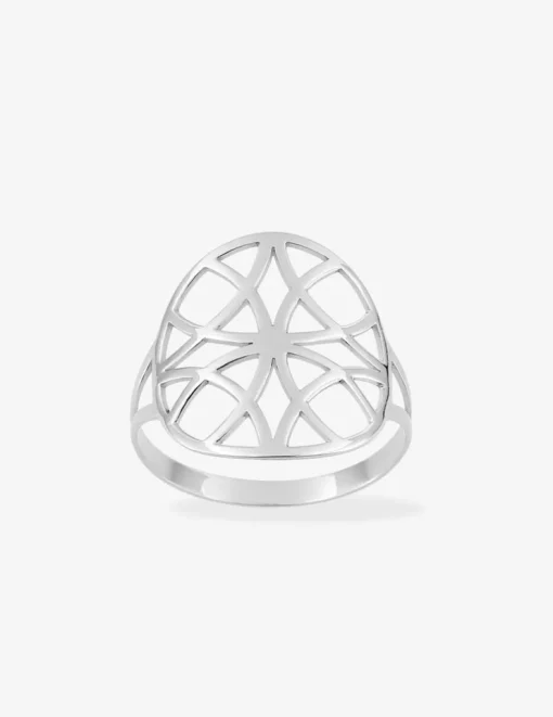 Bague mandala argent rhodié 925 ‰ SO OR