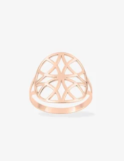 Bague mandala plaqué or rose SO OR