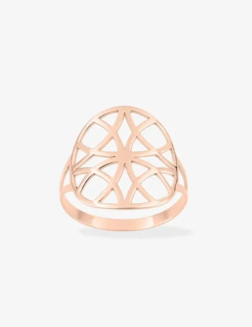 Bague mandala plaqué or rose SO OR