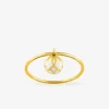 Bague Mélodie Or jaune 375‰ et laque ivoire SO OR