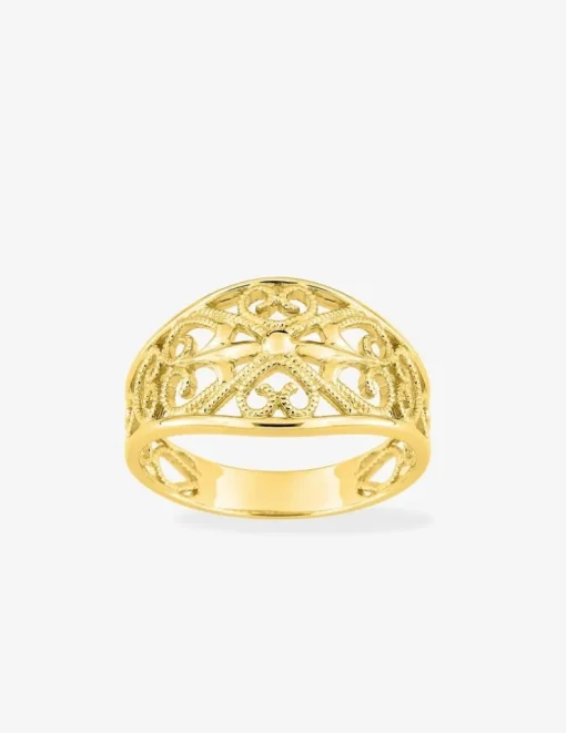 Bague motif fantaisie en or jaune 750 ‰ SO OR