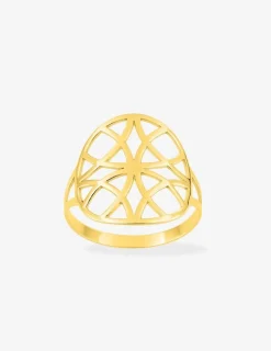Bague motif fantaisie plaqué or SO OR