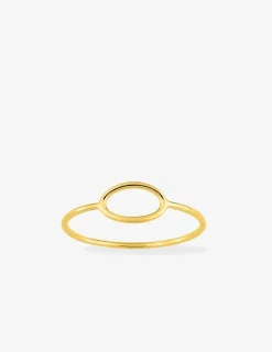 Bague motif ovale en or jaune 375 ‰ SO OR