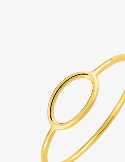 Bague motif ovale en or jaune 375 ‰ SO OR