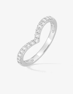 Bague motif triangulaire en argent 925 ‰ rhodié, oxydes de zirconium SO OR