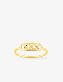 Bague motifs croix en or jaune 375 ‰ SO OR