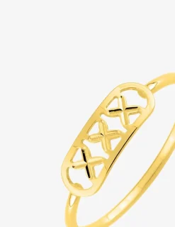 Bague motifs croix en or jaune 375 ‰ SO OR