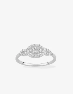 Bague multi losanges argent 925‰ rhodié et oxydes de zirconium SO OR