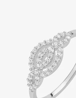 Bague multi losanges argent 925‰ rhodié et oxydes de zirconium SO OR