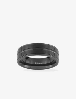 Bague noire en acier SO OR