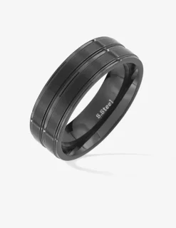 Bague noire en acier SO OR