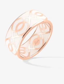 Bague Ondine Or rose 375‰ et laque ivoire SO OR