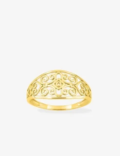Bague or 750 ‰ avec motif fantaisie SO OR