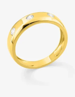 Bague or 375 ‰ jaune et 3 diamants synthétiques 0,30 ct SO OR